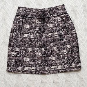 J. Crew Feather Print Skirt